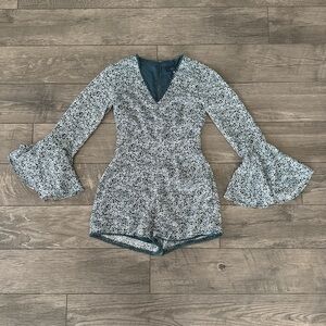 Floral Bell Sleeve Romper